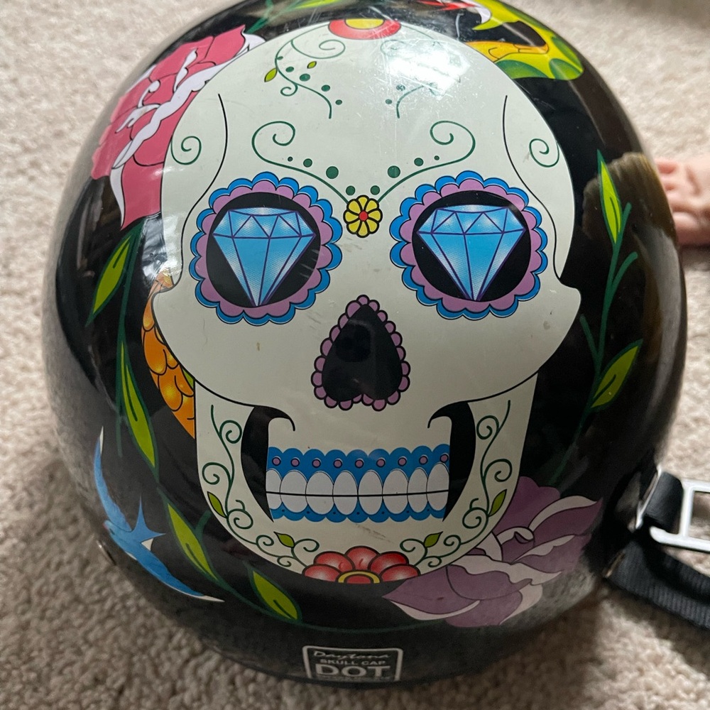 Daytona skull helmet cap colorful